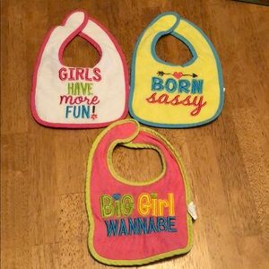 BABY GIRL BIBS!
